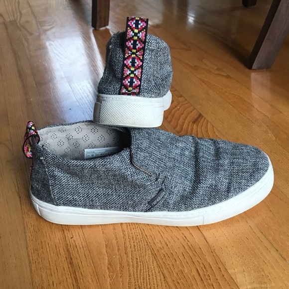 Hey Dude Peyton shoes sneakers linen grey black gray Eu 40 US womens size 9 - Picture 1 of 13